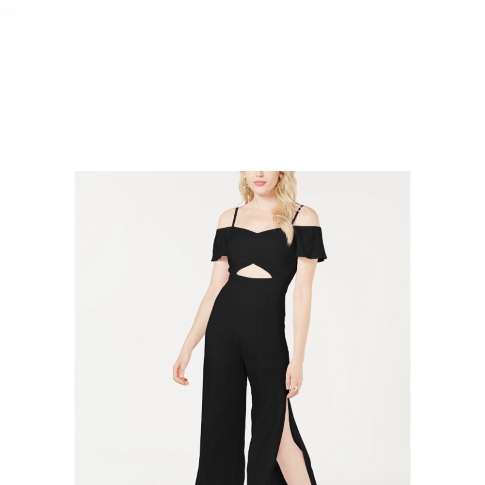 Off the shoulder one piece jumpsuit (black)